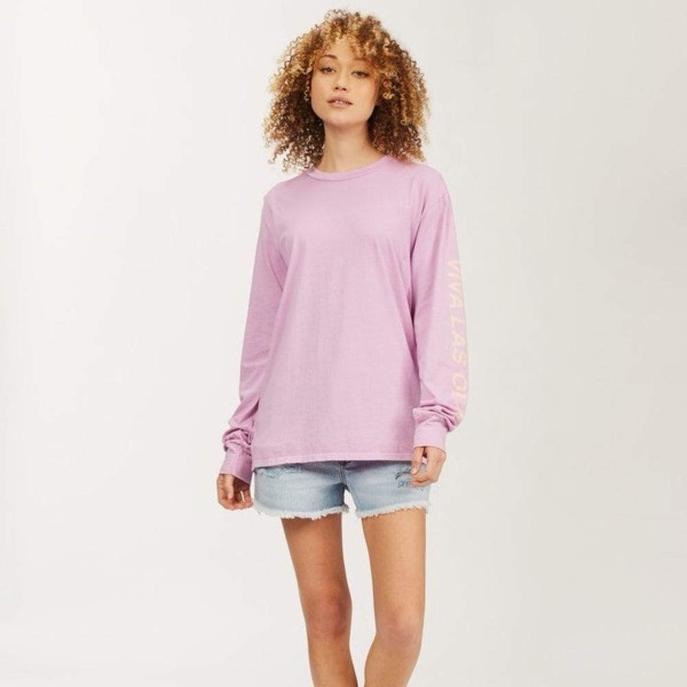 Billabong Pink Surfadelic Long Sleeve - Size Medium